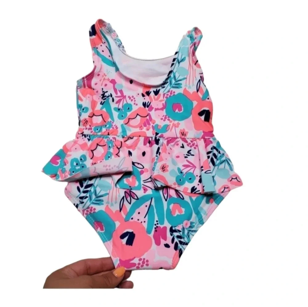 Carter's Pink Floral‎ Skirt Swimsuit